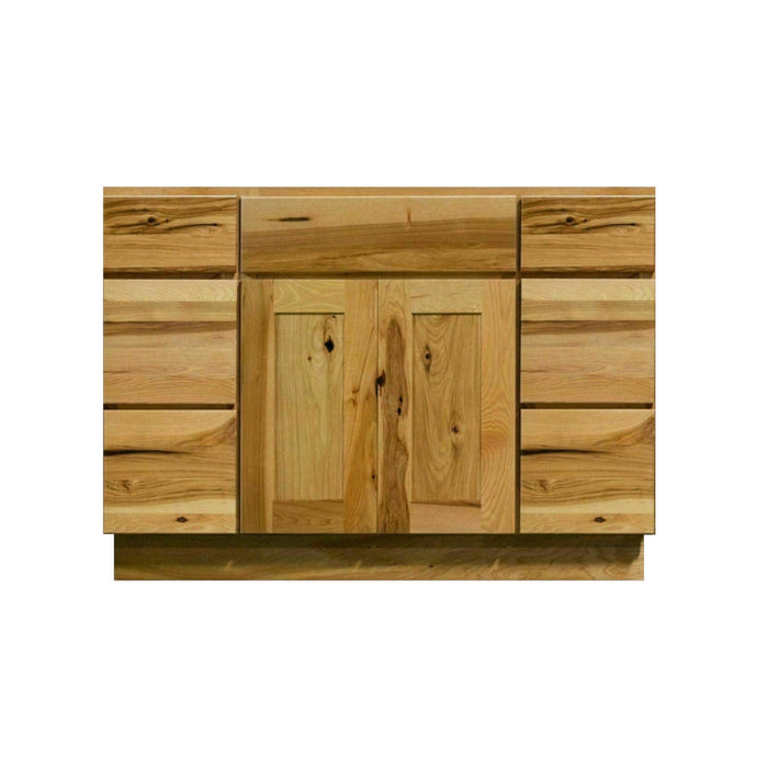 60" Bathroom Vanity With Single Sink, Hickory Vanity, Rustic Wood Cabinet, Vanity With Drawers, Solid Wood Bathroom Furniture, Farmhouse