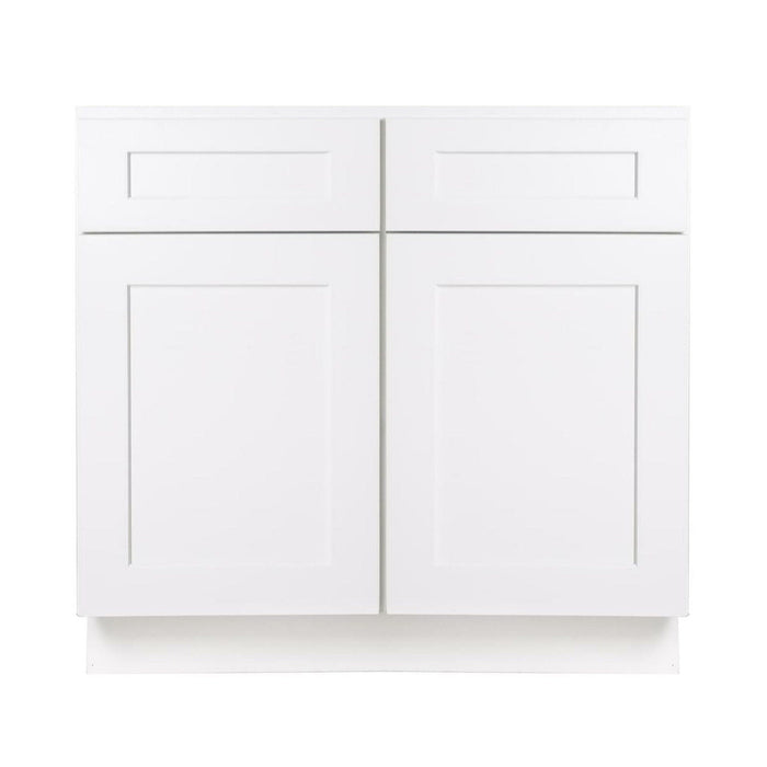 36 Inch White Shaker Single Sink Bathroom Vanity