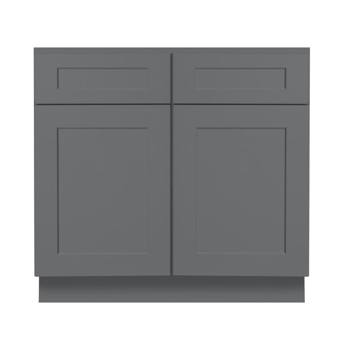 36 Inch Grey Shaker Single Sink Bathroom Vanity