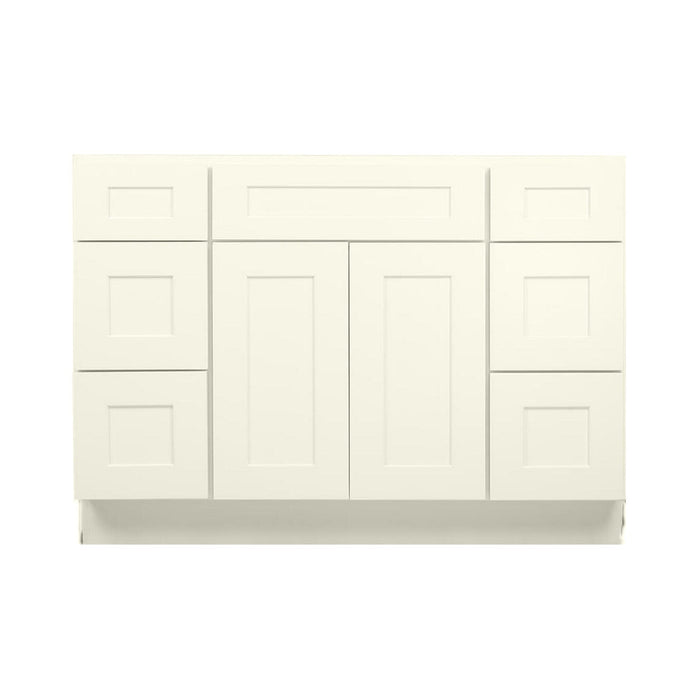 48 Inch Antique White Shaker Single Sink Bathroom Vanity with Drawers