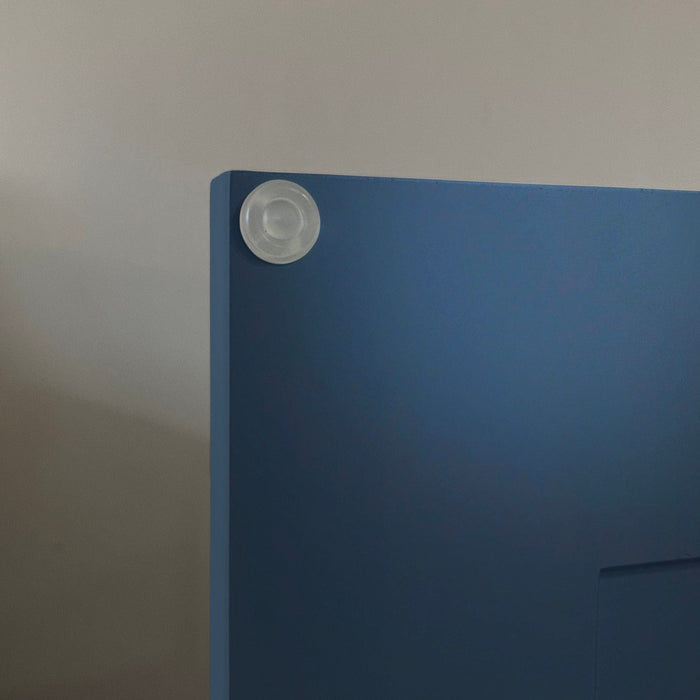 30 Inch Navy Blue Shaker Single Sink Bathroom Vanity with Drawers on the Right