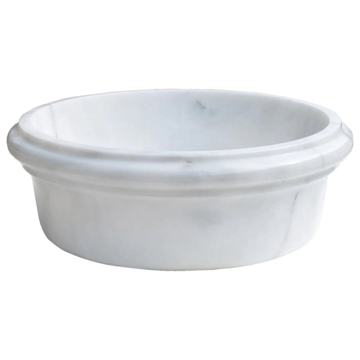Carrara White Marble Waterfall Drop-in Sink Polished 17 inch