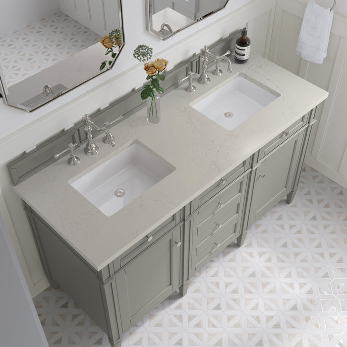 James Martin Brittany 60" Double Bathroom Vanity, Urban Gray
