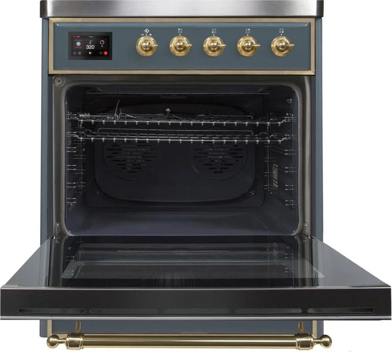 ILVE 30 in. Majestic II Series Induction Range 4 Element Stove Electric Oven UMI30NE3BGG - Farmhouse Kitchen and Bath