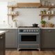 ILVE 36"Majestic II Series Electric Single Windowed Oven Range, Blue Grey, Chrome Trim UMI09NS3BGC