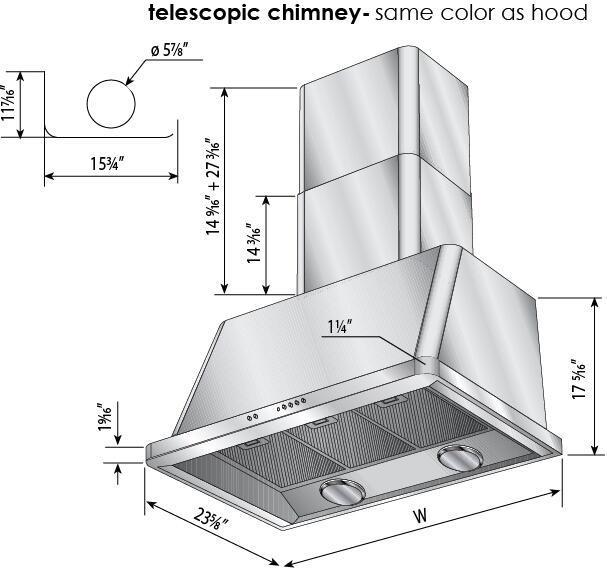 ILVE Majestic 30" Stainless Steel, Wall Mount, Convertible Range Hood UAM76SS - Farmhouse Kitchen and Bath