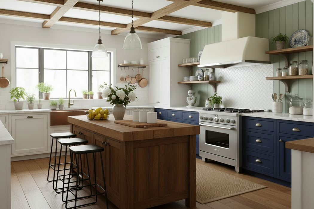 ILVE Majestic 48" Antique White Wall Mount Convertible Range Hood UAM120AW