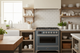 ILVE Majestic III 36" Dual Fuel, Range, Blue Grey, Burnished Trim UM36FNR3BGB