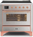 ILVE Majestic II 36" Electric Range Stainless Steel Copper UMI09NS3SSP - Farmhouse Kitchen and Bath