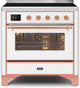ILVE Majestic II 36" Induction Range White Copper Trim UMI09NS3WHP