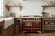 ILVE Majestic II 40" Liquid Propane Dual Fuel Range Burgundy Brass Trim UMD10FDNS3BUGLP