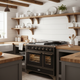 ILVE Majestic II 40" Dual Fuel Range Glossy Black Bronze Trim UMD10FDNS3BKB