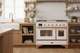 ILVE Majestic II 40" Dual Fuel Range White Copper Trim UMD10FDNS3WHP