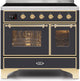 ILVE Majestic II 40" Induction Range Matte Graphite Brass Trim UMDI10NS3MGG
