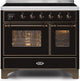 ILVE Majestic II 40" Induction Range Glossy Black Bronze Trim UMDI10NS3BKB