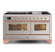 ILVE Majestic II 60" Dual Fuel, Stainless Steel, Copper Trim UM15FDNS3SSP