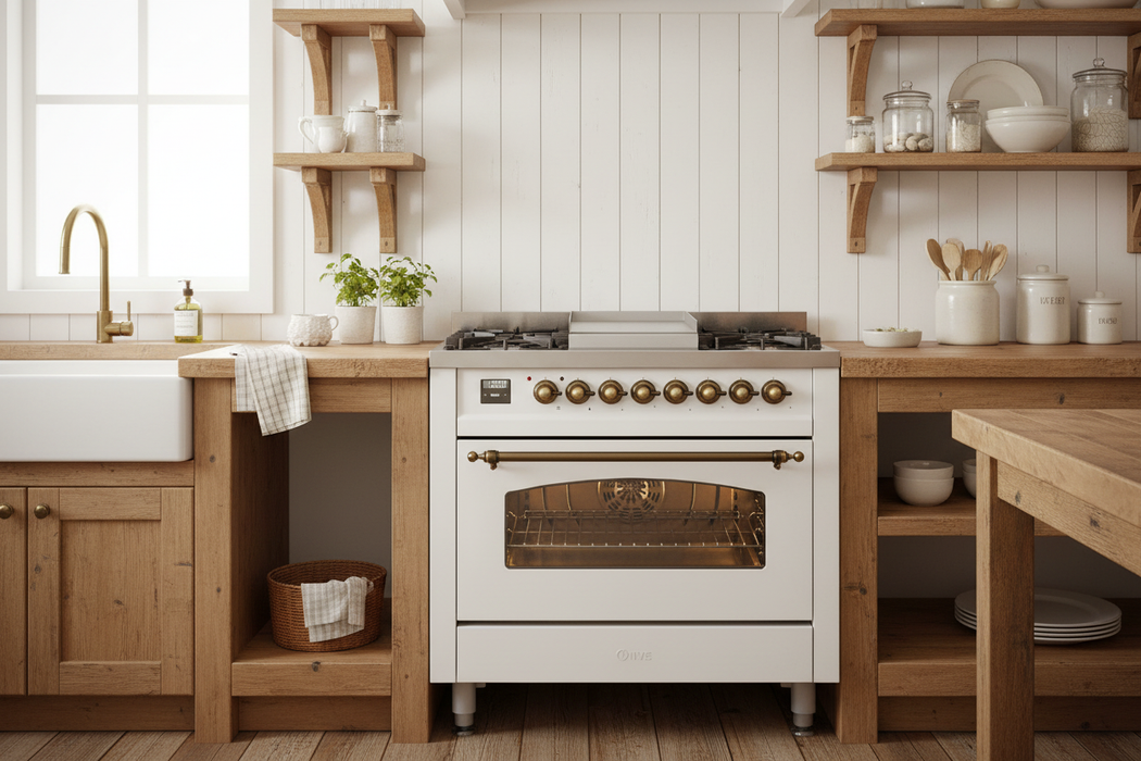 ILVE Nostalgie II 36" Dual Fuel Natural Gas Range, UP36FNMP