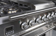 ILVE Professional Plus 36" Dual Fuel Gas Range, Stainless Steel, Chrome Trim‎ UPDW90FDMPI - Farmhouse Kitchen and Bath