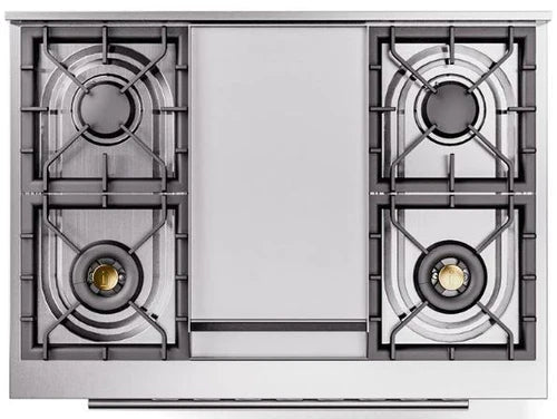ILVE Professional Plus II 36" Dual Fuel Range in Stainless Steel UP36FWMPSS - Farmhouse Kitchen and Bath