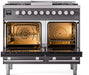 ILVE Professional Plus II 40" Dual Fuel Natural Gas Range, Matte Graphite with Trim, UPD40FWMPMG - Farmhouse Kitchen and Bath