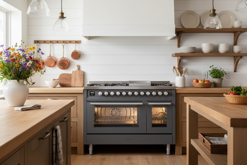 ILVE Professional Plus II 48" Dual Fuel Range UP48FWMP — UP48FWMPBG