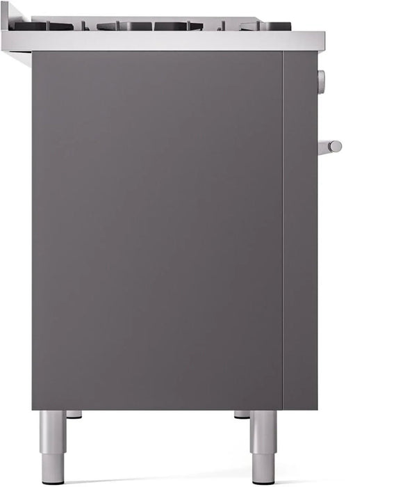 ILVE Professional Plus II 48" Dual Fuel Range in Matte Graphite UP48FWMPMG - Farmhouse Kitchen and Bath