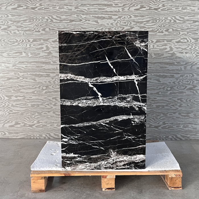 Black Marble Alexandra Pedestal Sink Handcrafted Custom Premium Design Fixture