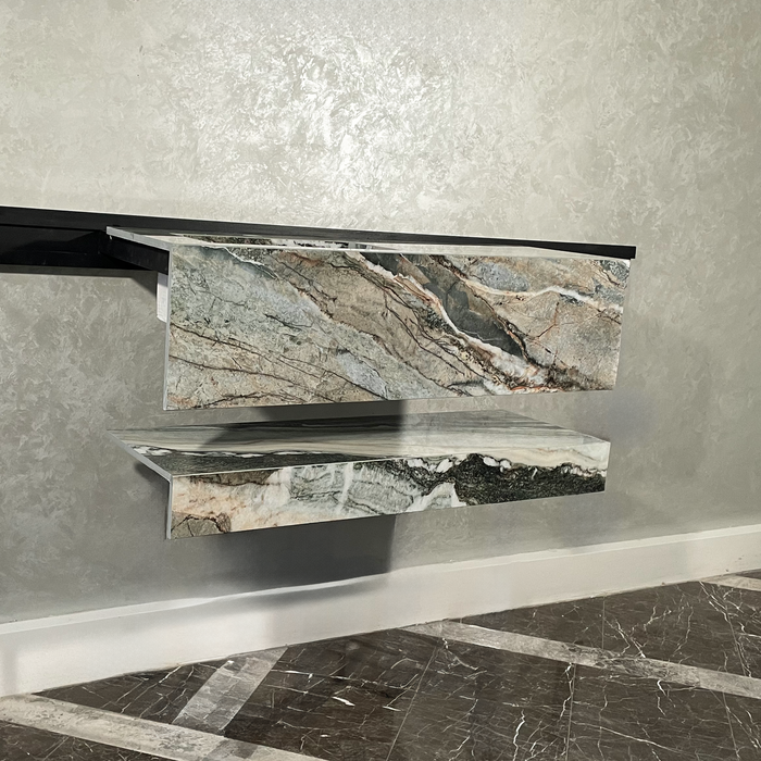 Peacock Engineered Porcelain Sink - High Wall Mount Handcrafted