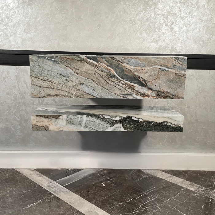 Peacock Engineered Porcelain Sink - High Wall Mount Handcrafted