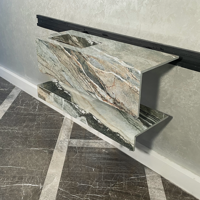 Peacock Engineered Porcelain Sink - High Wall Mount Handcrafted