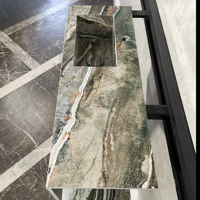 Peacock Engineered Porcelain Sink - High Wall Mount Handcrafted