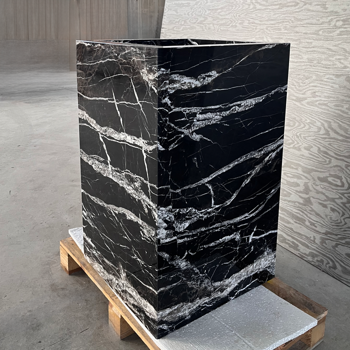 Black Marble Alexandra Pedestal Sink Handcrafted Custom Premium Design Fixture