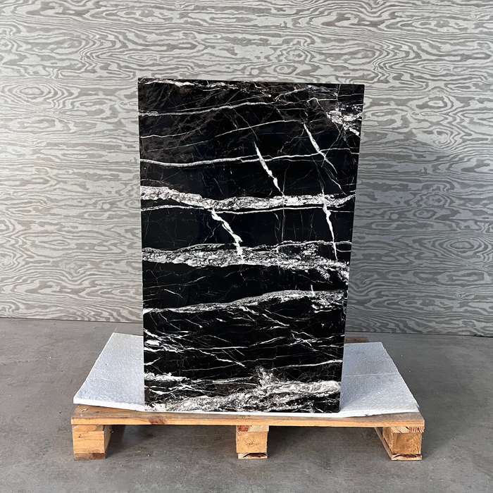 Black Marble Alexandra Pedestal Sink Handcrafted Custom Premium Design Fixture