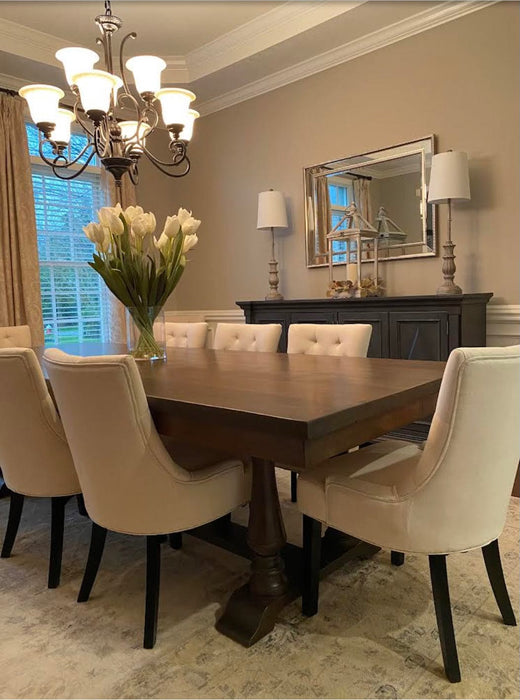 Double Pedestal Dinning Table