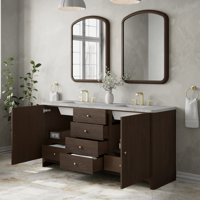 James Martin Gracyn 72" Double Bathroom Vanity, Sable