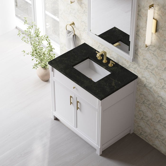 James Martin Bellshire 36" Single Bathroom Vanity, Bright White