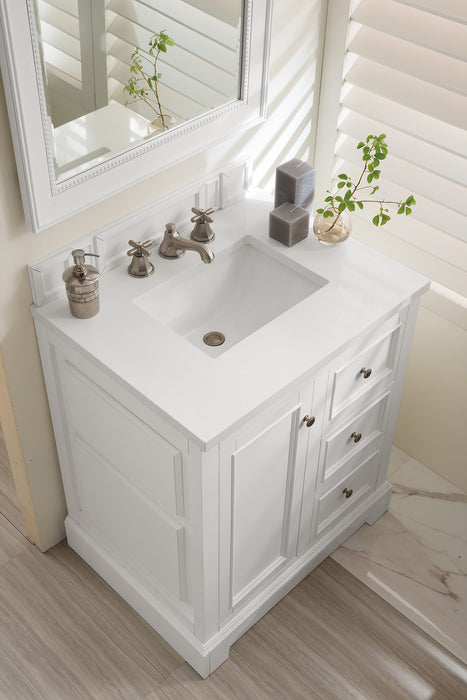 James Martin De Soto 30" Single Bathroom Vanity, Bright White