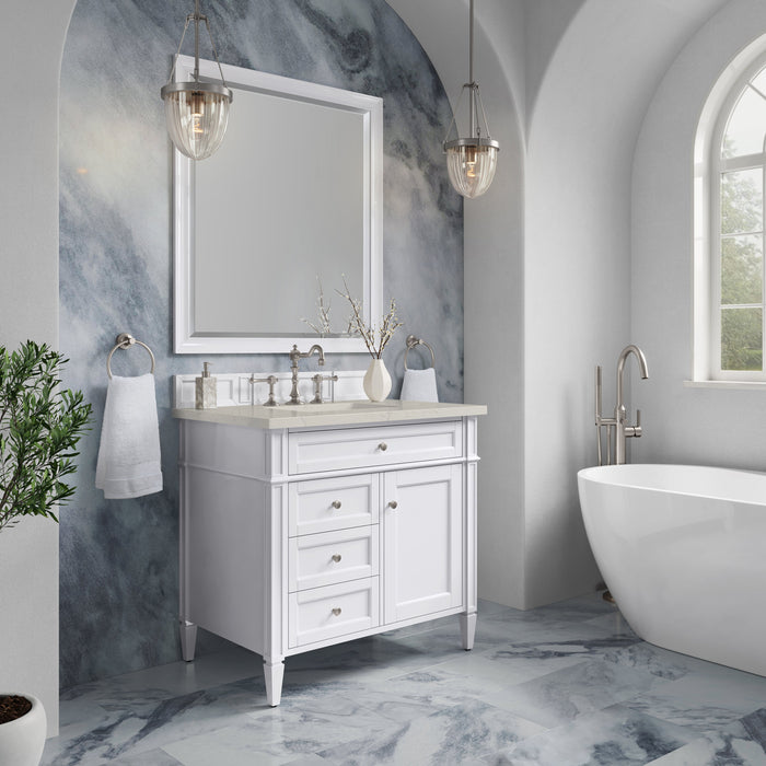 James Martin Brittany 36" Single Bathroom Vanity, Bright White