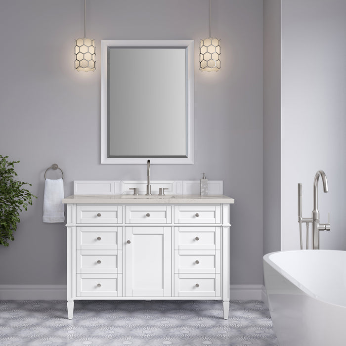 James Martin Brittany 48" Single Bathroom Vanity, Bright White