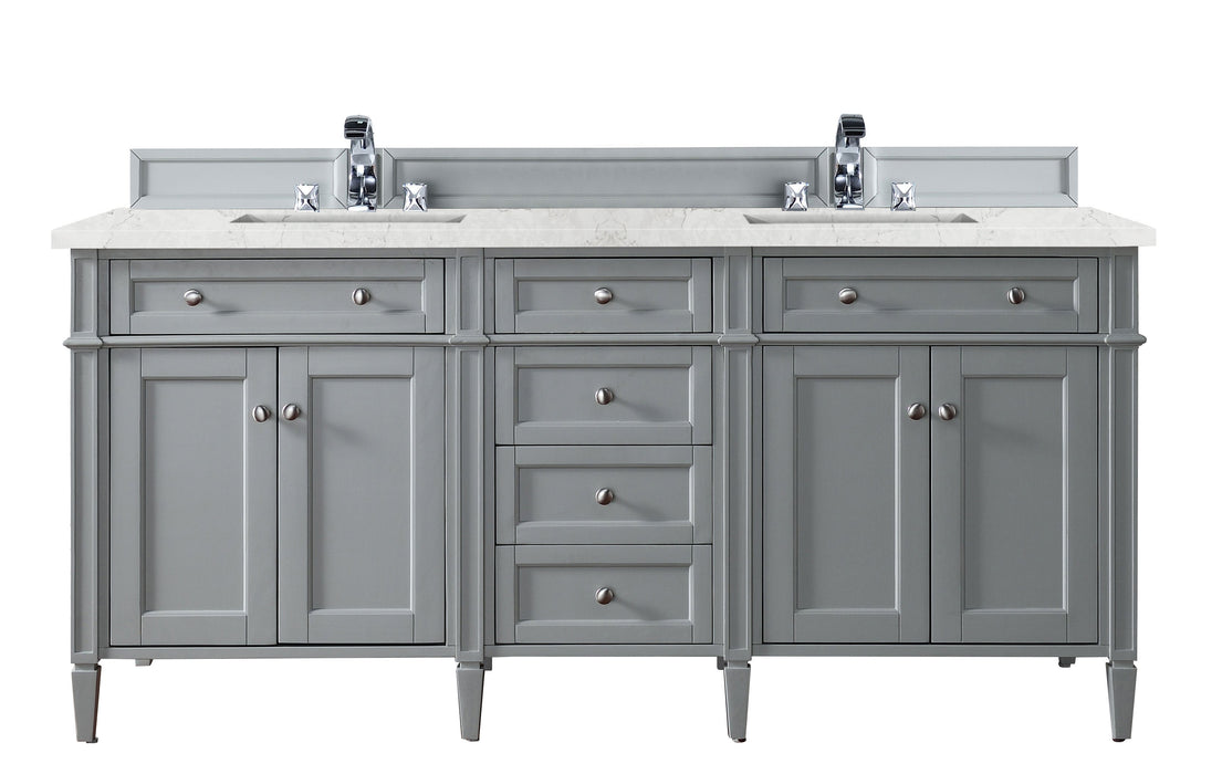 James Martin Brittany 72" Double Bathroom Vanity, Urban Gray