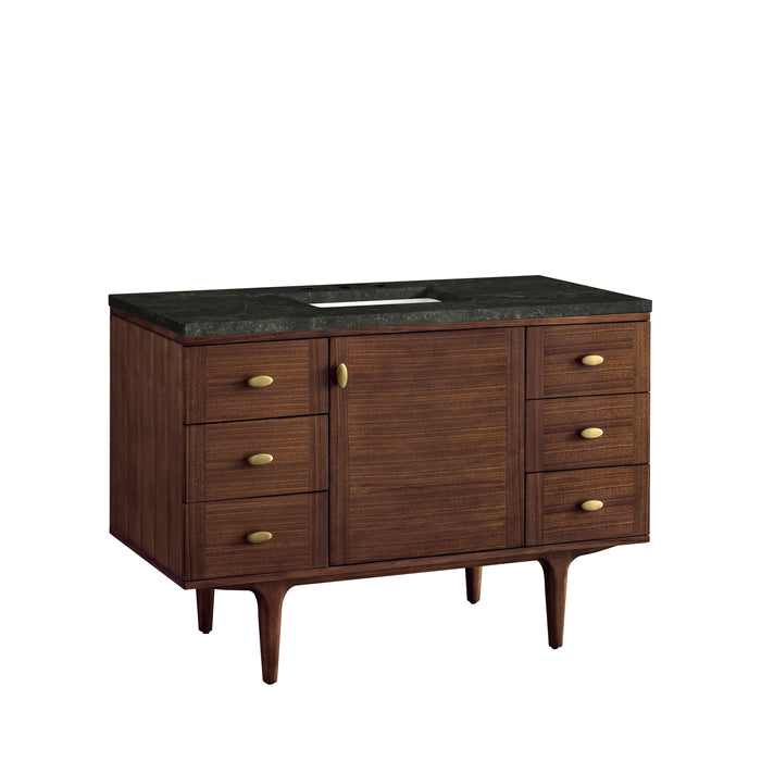 James Martin Amberly 48" Dual Mount Single Bathroom Vanity, Mid-Century Walnut
