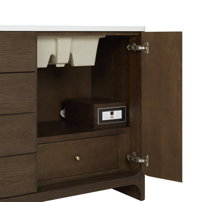 James Martin Gracyn 72" Double Bathroom Vanity, Sable