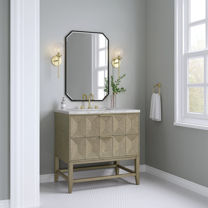 James Martin Emmeline 36" Single Bathroom Vanity, Pebble Oak