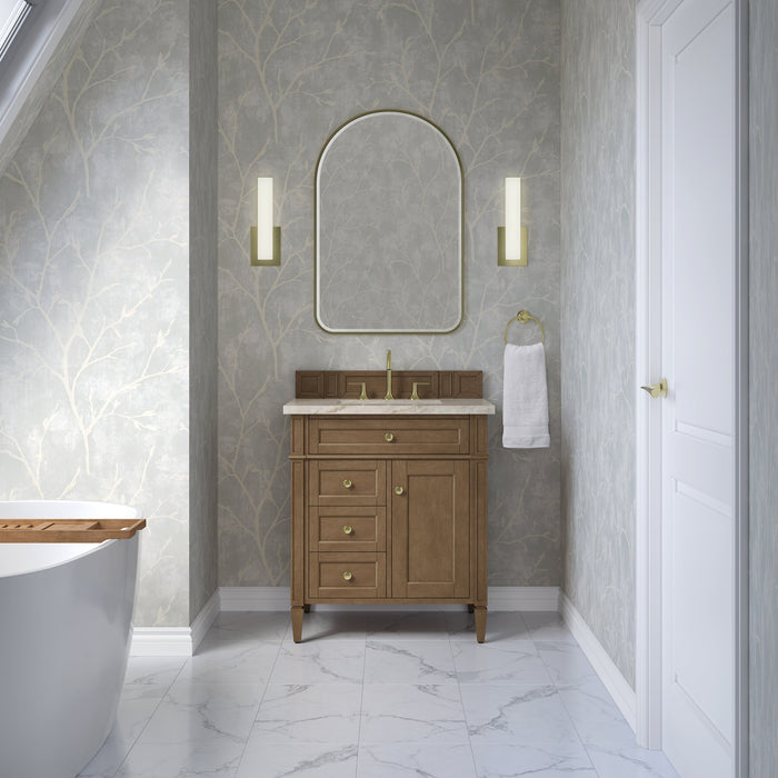 James Martin Brittany 30" Single Bathroom Vanity, Pecan