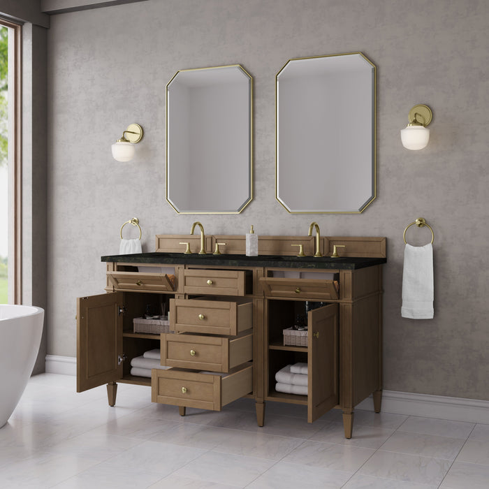 James Martin Brittany 60" Double Bathroom Vanity, Pecan