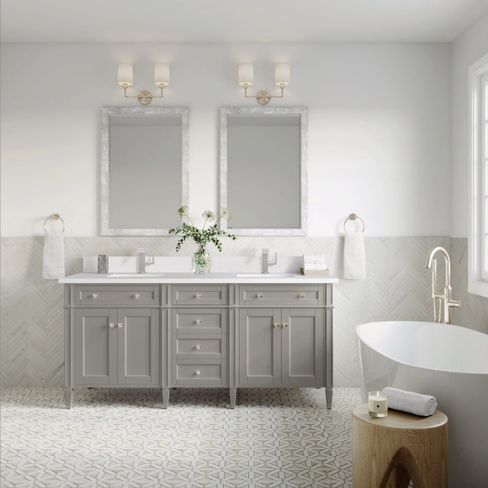 James Martin Brittany 72" Double Bathroom Vanity, Urban Gray