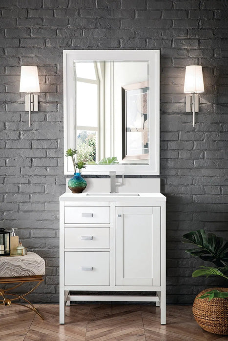 James Martin Addison 30" Single Bathroom Vanity, Glossy White