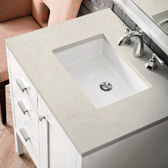 James Martin Addison 30" Single Bathroom Vanity, Glossy White