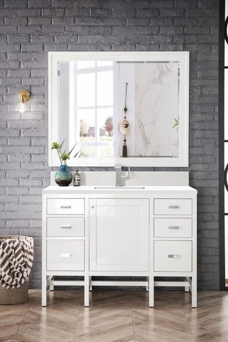 James Martin Addison 48" Single Bathroom Vanity, Glossy White