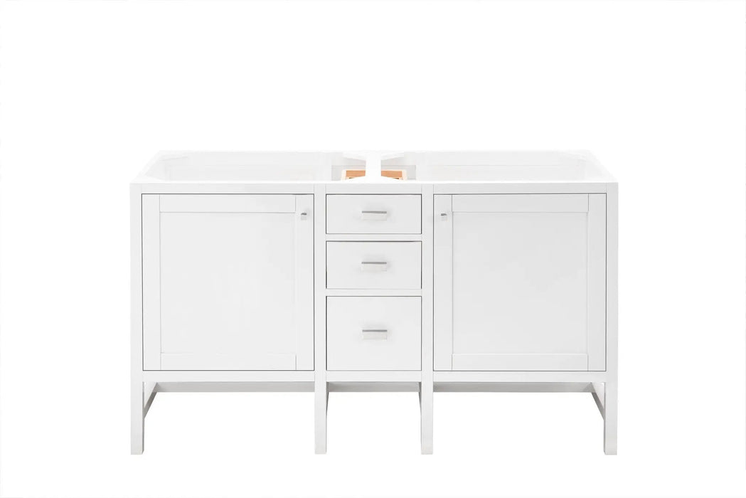 James Martin Addison 60" Double Bathroom Vanity, Glossy White